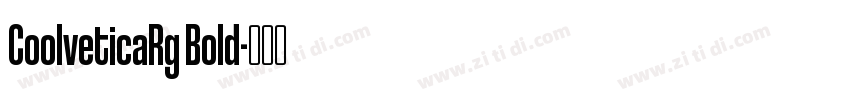 CoolveticaRg Bold字体转换